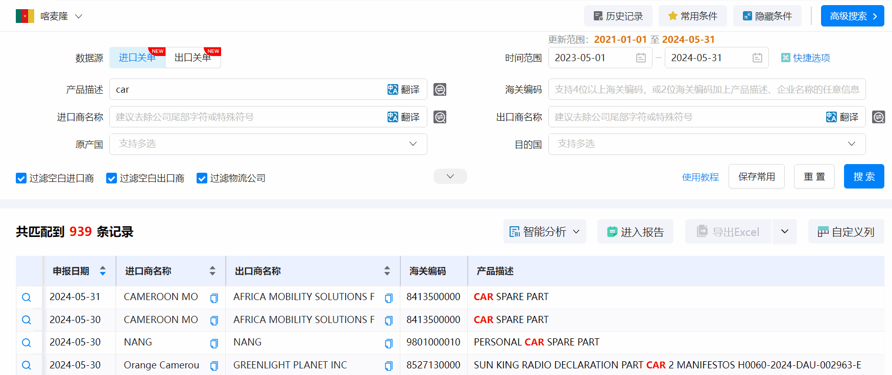 喀麦隆海关数据,海关数据,腾博会官网海关数据 喀麦隆海关数据,海关数据,腾博会官网海关数据